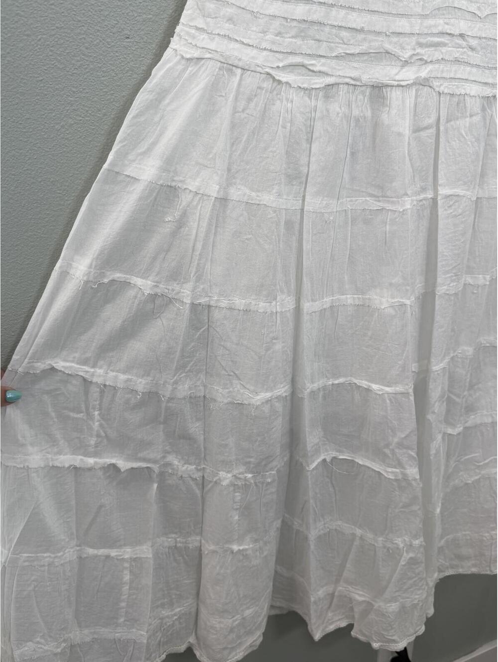 A-list by Wrapper 100% Cotton White Halter Summer Dress - Women's small - Picture 5 of 8